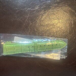 Grass Green Genuine Leather Watch Band–20mm (w/ Built in Quick Release pins)